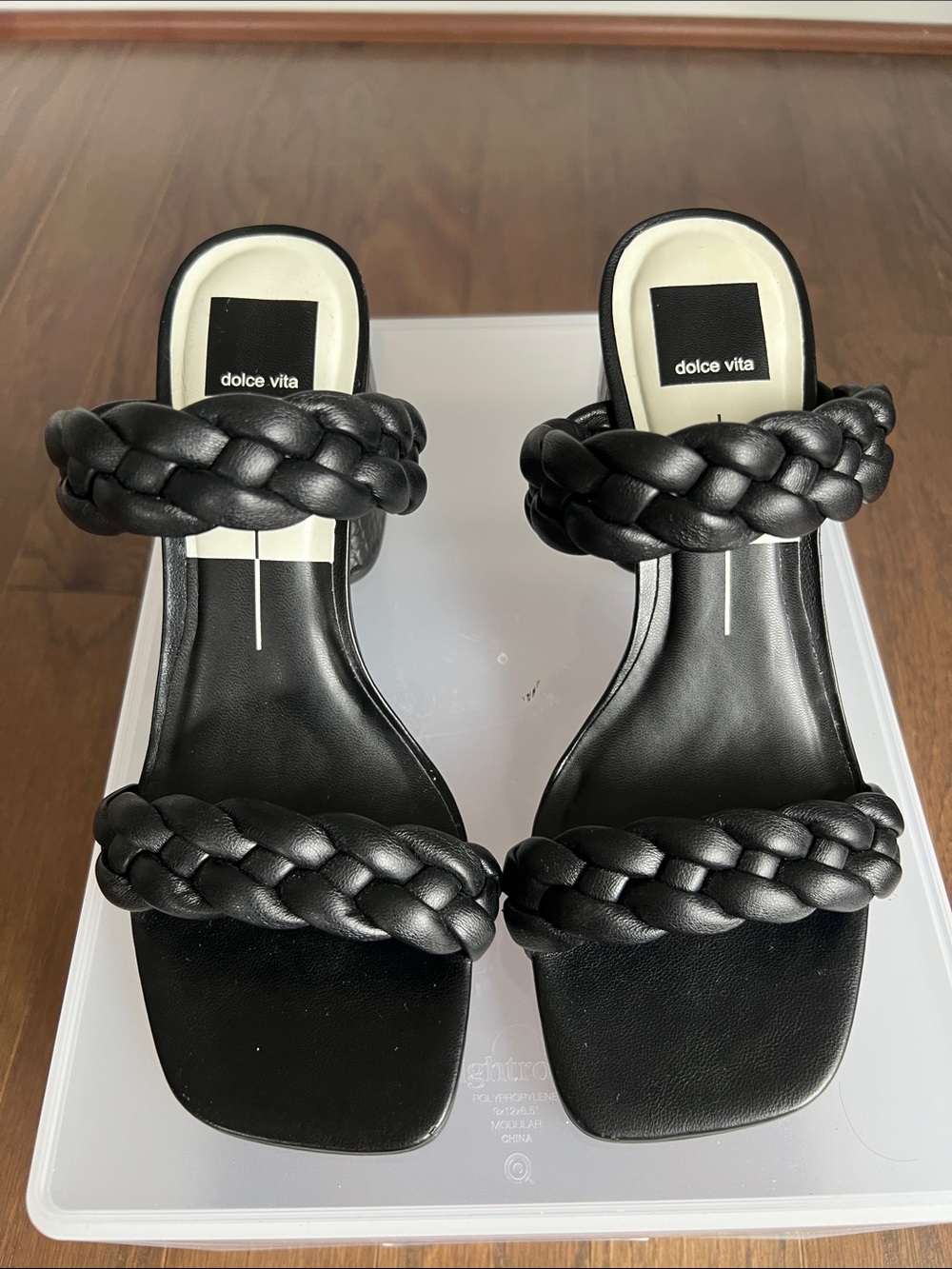 Dolce Vita Paily Black Stella Braided Slip-on Sandals - Picture 4 of 10